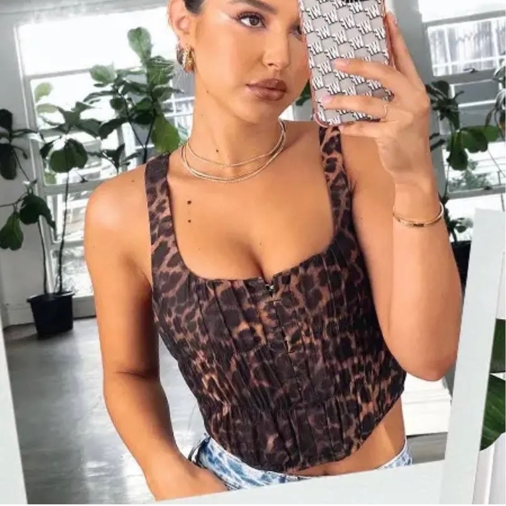 Leopard Print Bustier